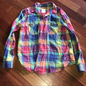 American Eagle Multicolored Flannel
